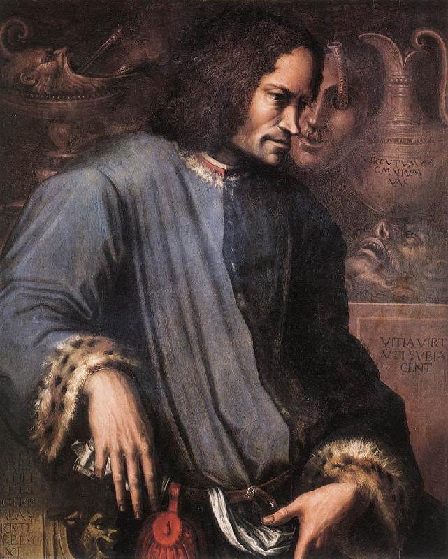 VASARI, Giorgio Portrait of Lorenzo the Magnificent wr Sweden oil painting art